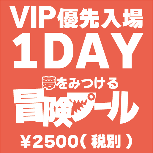 VIP優先入場特典付１DAYチケット 2024冒険プール in ジアウトレット北九州